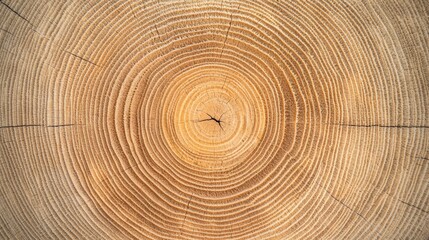 Naklejka premium A close-up view of a tree stump, showcasing the intricate rings and texture of the wood, illustrating age and natural beauty.
