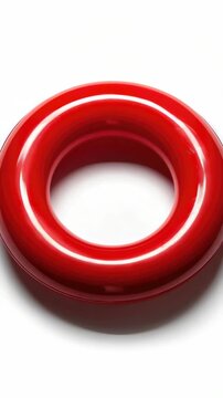 Red O-Ring on Gray Background