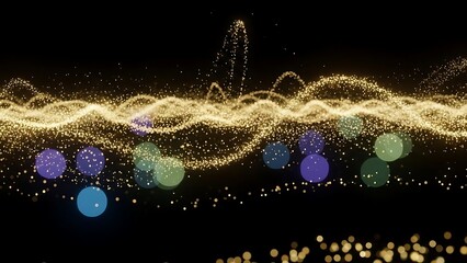 Abstract light trails and bokeh from city lights at night