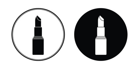 Lipstick icon design with both positive and negative versions