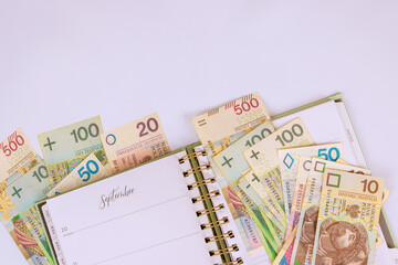 Polish money planner for budgeting in September to manage expenses