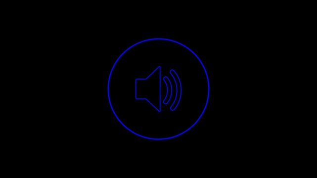 sound audio volume speaker icon,loudspeaker icon. Motion graphics of sound icon concept.