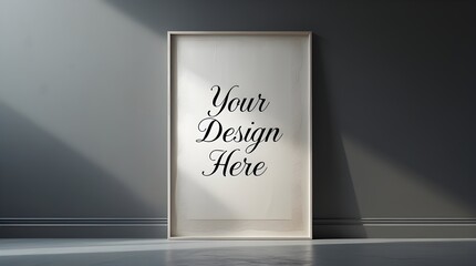 Interior Room Frame Mockup: Your Design Artwork Poster Canvas Presentation