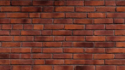 Fototapeta premium Red brick wall texture in sunlit environment. AI image