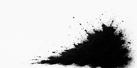 Black grunge liquid ink splat texture vector design background