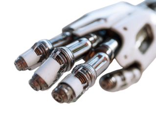Industrial robotic arm with articulated joints.