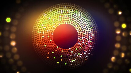 colorful disco lights Circle rotating animated loop 4k Background video animation for music DJ or any Event  - Powered by Adobe