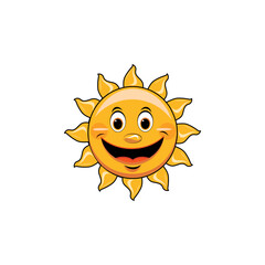 sun face vector, cute sun vector, cartoon character, happy sun face, smiling face vector, sunlight
