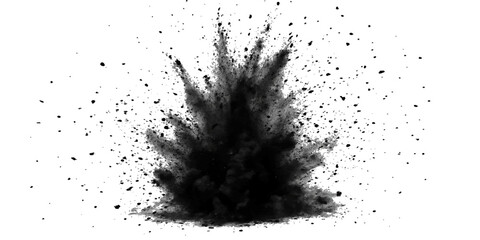 Black grunge ink splash vector design element