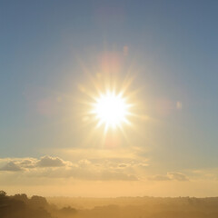 sunset in the mountains