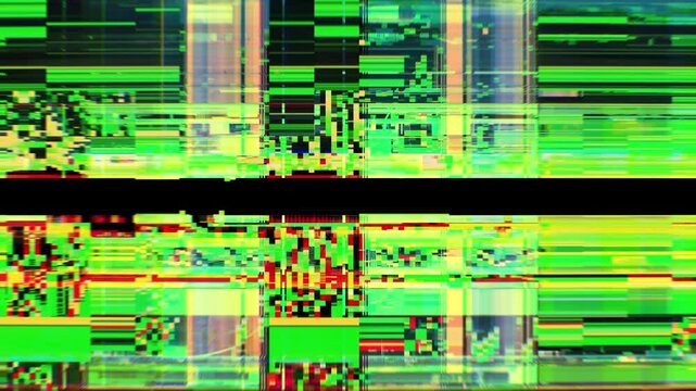 Abstract microchip datamosh loop with smooth, seamless digital distortions. Perfect for motion graphics overlays, tech UI, sci-fi interfaces and creative backgrounds.