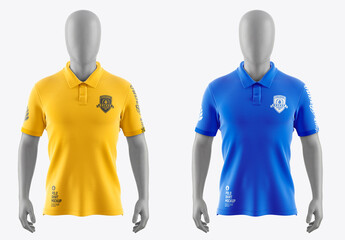 Striped Sport T-Shirt Mockup