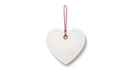 Heart-Shaped Price Tag with Red String