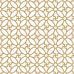 Seamless vector geometric pattern with  abstract floral