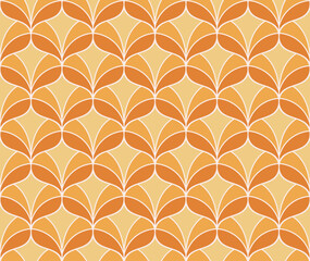 Abstract art deco leaves seamless pattern. Vector geometric texture.