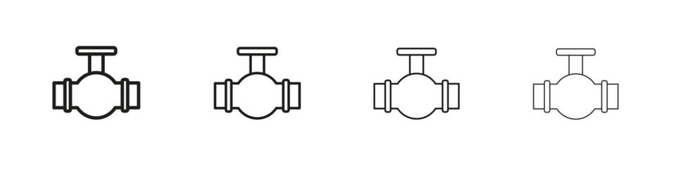 Valve icons collection web design, minimal line style © Hunt