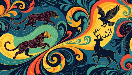 Obraz premium abstract floral wallpaper