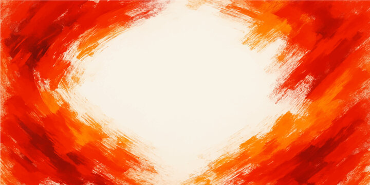 Vibrant red and yellow watercolor splash texture on grunge canvas, abstract fire art design backdrop