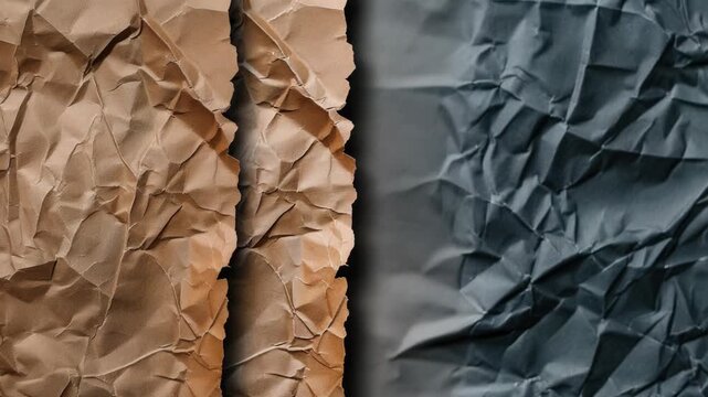Video A close-up shot of crumpled paper with creases and folds, often used as a symbol for messy or disorganized work