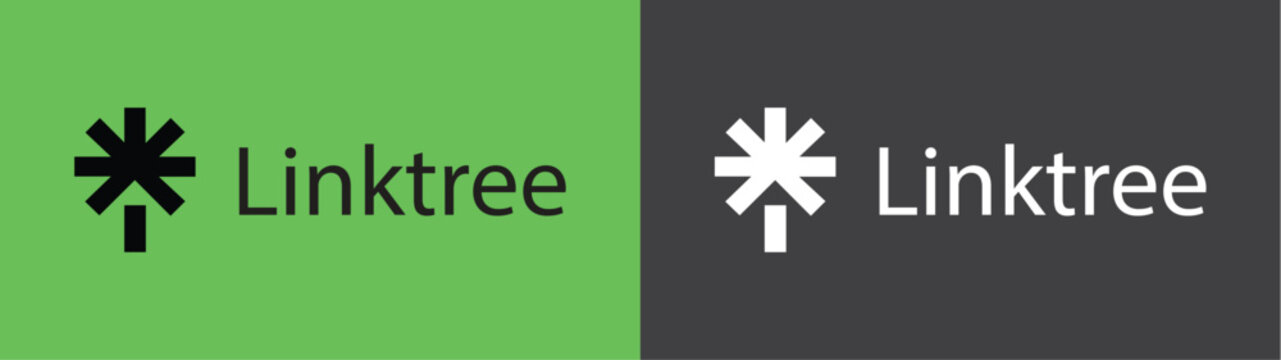 Linktree Logo with Text in Light and Dark Theme, Editorial&nbsp;Use&nbsp;Only