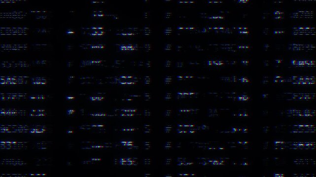 Abstract dynamic animation of digital noise with glitch and distortion effects, 4K digital animation