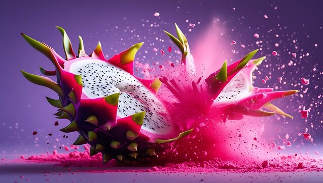 “Hyper-Realistic Fruit Explosion Art”