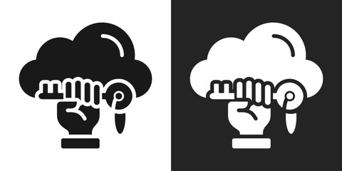 Ownership Icon In Black And White Glyph Style