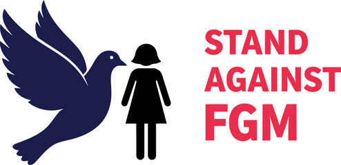 Stand against female genital mutilation and violence graphic
