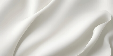Minimal White Fabric Flowing Curves Background for Modern Fashion Posters and Luxury Editorial Branding