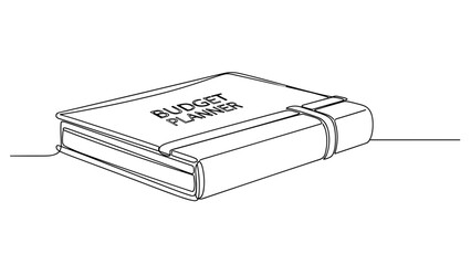 Budget planner notebook with elastic band for financial management  