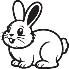 Obraz premium Rabbit bunny cartoon animal happy cute character cheerful funny adorable playful