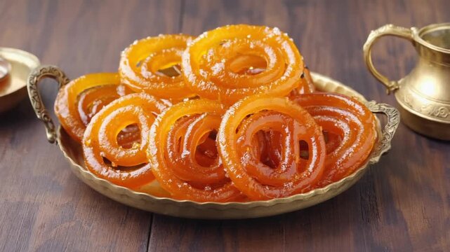 crispy syrup-soaked jalebi indian sweet video
