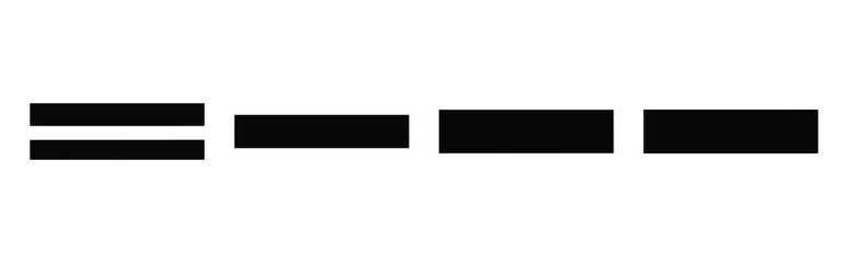 Obraz premium Set of vector minus icon in silhouettes. Vector illustration icon set