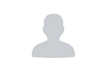 Abstract human avatar silhouette for social media profile isolated illustration