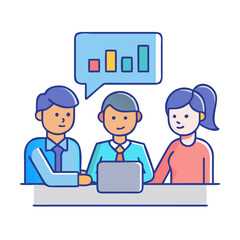 Young people at business meeting