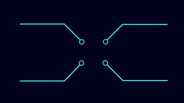 Network Connection concept, Hub, Social Network Isolated Flat Line Icon. molecule icon. compound of molecular structures. Glowing Data Cables Transferring Information