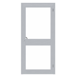 3D rendering illustration of a storefront glass swing door