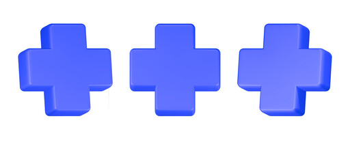 Obraz premium 3d rendering icon cross health blue 