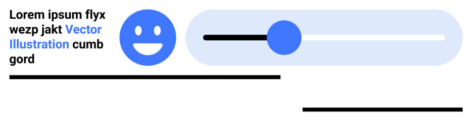 User interface design, digital analytics, experience monitoring, feedback collection, app design, UI components. A happy face and slider bar on a clean digital layout. User interface design