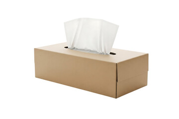 Tissue box mockup  facial tissue container on transparent background for design
