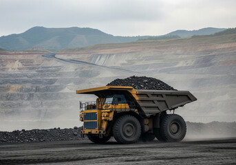 Obraz premium coal mining trucks