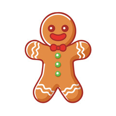 Obraz premium Gingerbread Man - Christmas Cookie Icon 