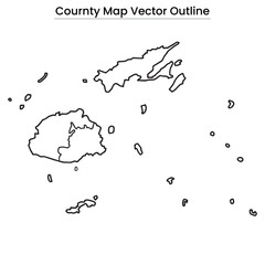 Fiji Map Vector OutlineFiji Map Vector Outline