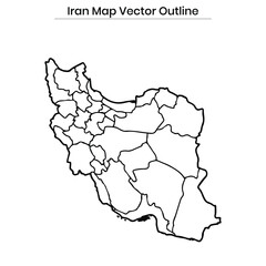 Iran Map Vector Outline