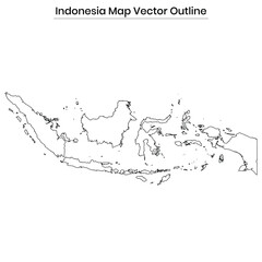 Indonesia Map Vector Outline