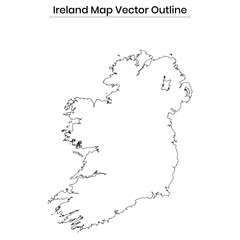 Ireland Map Vector Outline