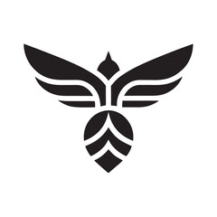 Bee Hummingbird Harmony Logo Artistic Fusion