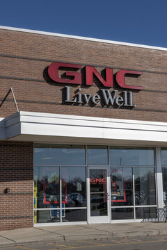 GNC health and nutrition retail strip mall location. GNC is partially owned by the Ontario Teachers Pension Plan.