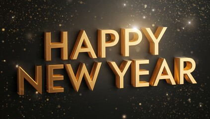 Celebrating New Year With Golden Decorations and Festive Spirit