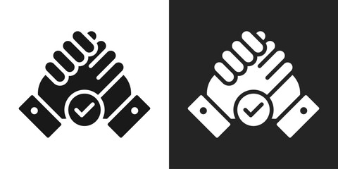 Support Icon In Black And White Glyph Style